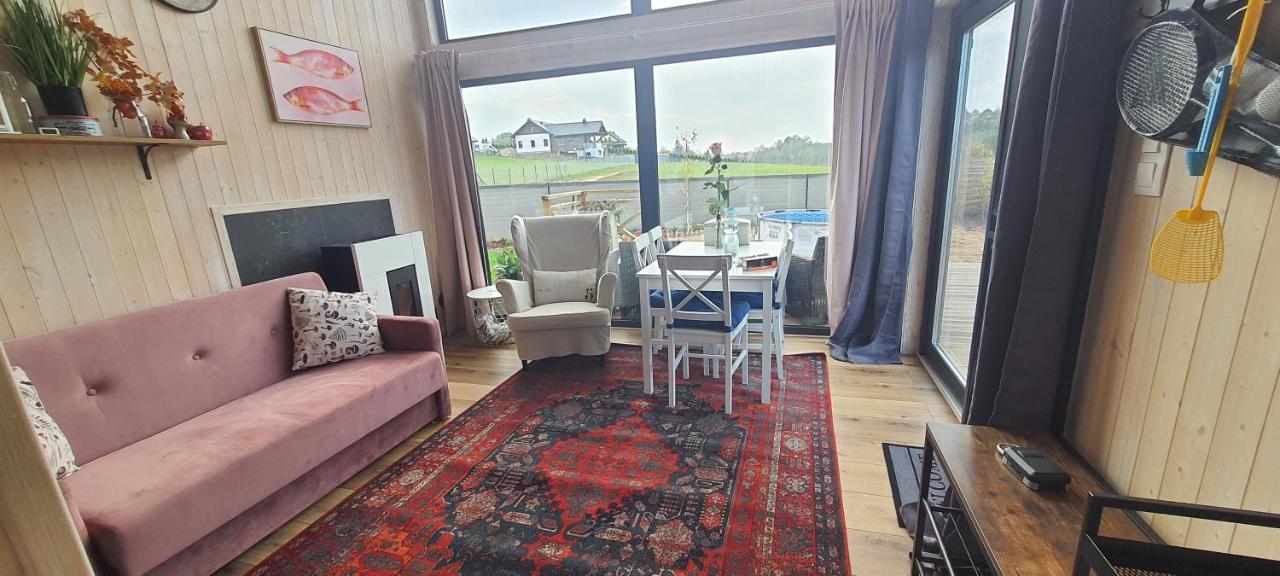 Domek Mazurski Caloroczny Nad Jeziorem Z Jacuzzi Spa Pasym Bagian luar foto